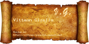Vittman Gizella névjegykártya